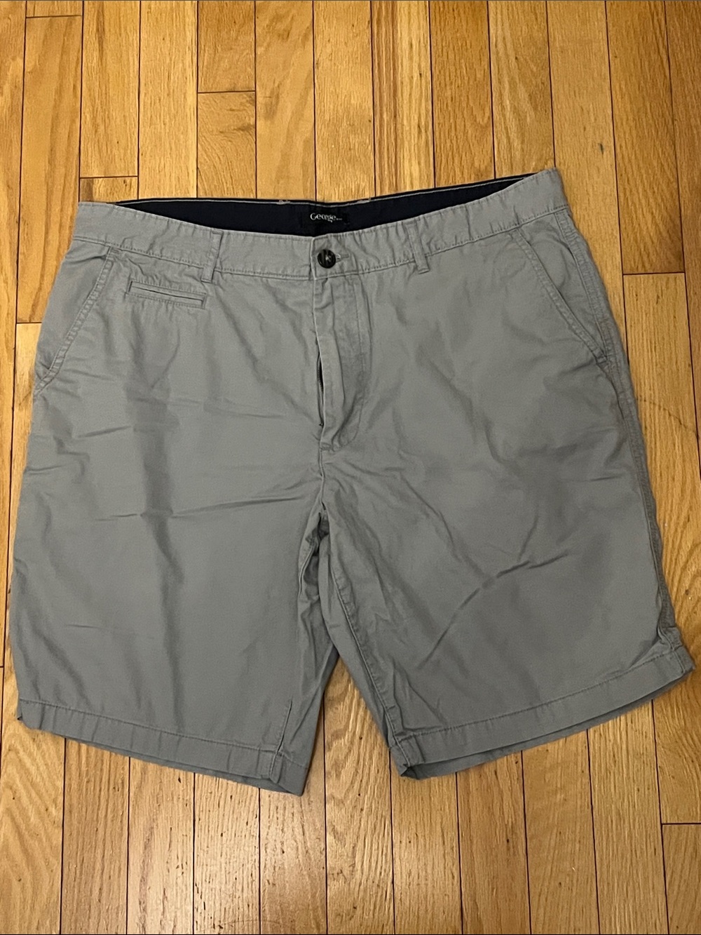 George Men's Light Gray Flat-Front Shorts
